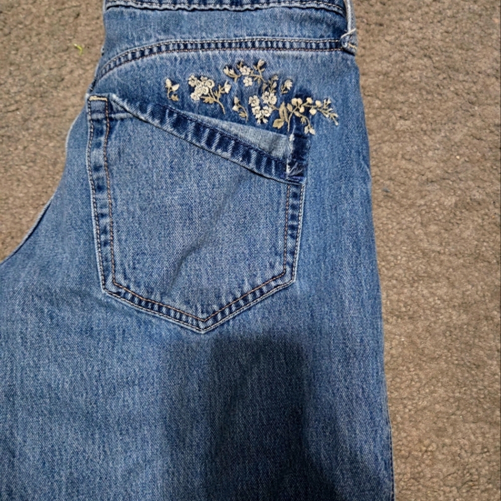 Hollister Embroidered Blue Denim Jeans
